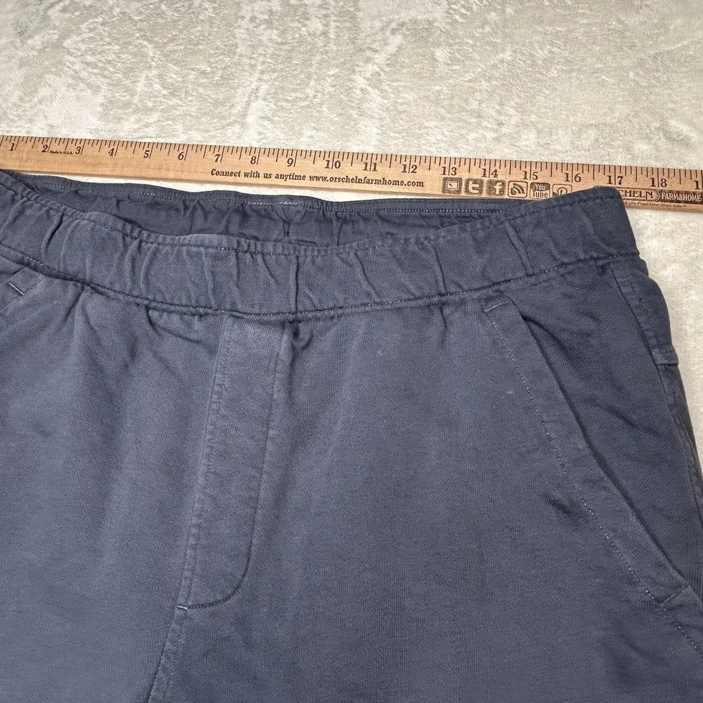 Vrst Men's Large Blue Washed Twill Terry Jogger Pockets Pull On‎ Elastic Waist